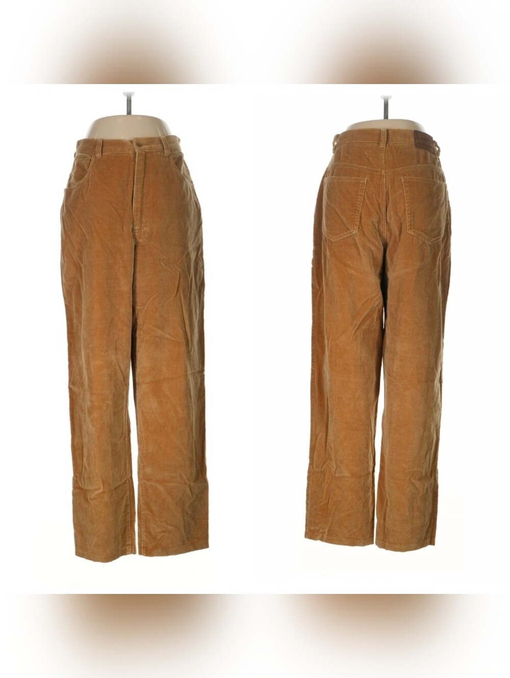 RARE COLOR Ralph Lauren Womens 8 Velvet Boyfriend Straight Leg Pants Tan Brown